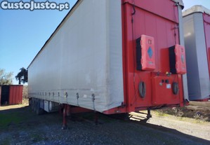 Semi-reboque de lonas (teto de elevar e pneus novos)