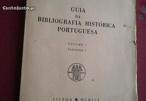 Guia da Bibliografia Histórica Portuguesa-Vol I-1959