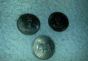 5$00 escudos (3 moedas) a. herculano e fao