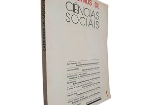 Cadernos de Ciências Sociais 1 - José Madureira Pinto / Levi Duarte Malho / Gérard Lafay