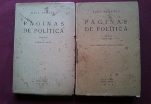 Raúl Proença-Páginas de Política-1ª Edição-2 Volumes-1938/39