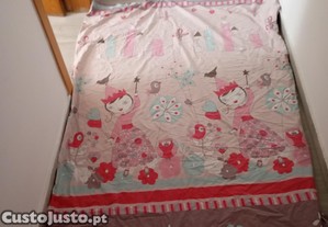 Capa de edredom 2 em 1 mais fronha de menina 