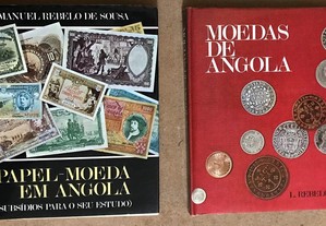 Livros "Moedas de Angola" e "O Papel Moeda em Angola"