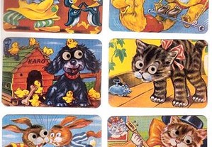 Coleção completa de 12 calendários sobre desenhos animados 1986