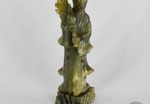 Figura de Imortal, Deusa, China, Alabastro, circa 1900