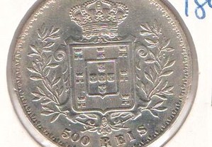 D. Carlos - 500 Reis 1891 - bela/soberba prata