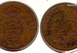 Açores (Dª Maria II) - 20 Reis 1843 - mbc rara