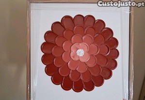 Quadro de pintura a oleo com moldura