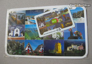 Bilhete Postal Mosaico 12 Cidades c/ Cartão Telefonico ONI Igual 2004