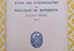 Actas das Congregações da Faculdade de Matemática (1772-1820)