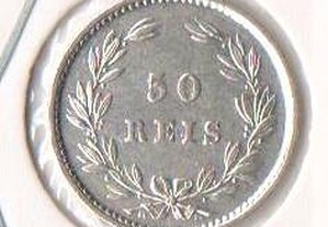 D. Luís - 50 Reis 1880 - soberba prata
