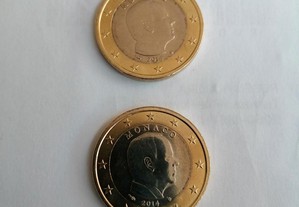 2 moedas de um euro. Mónaco, 2014