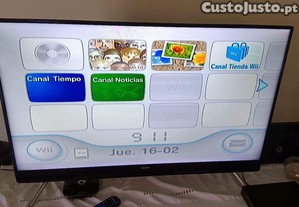 Wii com balana e um comando