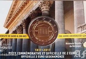 BÉLGICA - 2 euros Aniversário dos 200 anos da universidade de Gante 2017 - AM