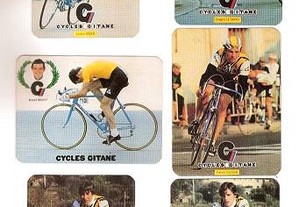 Coleção completa e numerada de 12 calendários sobre ciclismo 1985