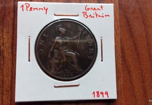 Moeda 1 Penny 1899 Inglaterra