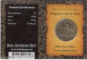 Austrália - "1 Dollar - 2008 - Centenário" - Moeda