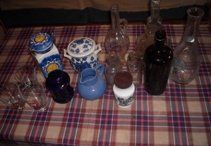 Frasco pote copo garrafa jarro antigo para uso ou decoracao