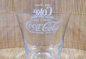 Copo vidro publicidade da Coca Cola Coke uma edição estrangeira aferição 0,18