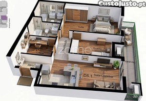 T2 +1 Novo, Com Varanda, Garagem E Acabamentos...