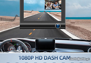 DVR do carro 2 Câmeras 1080P 4.0 Polegadas câmera interna e dupla retrovisor dashcam