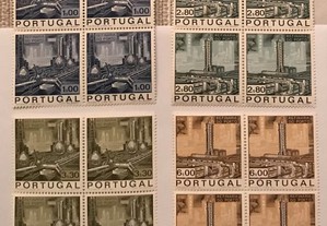 Série 4 quadras selos Inaug. Refinaria Porto-1970
