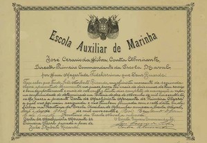 Diploma Carta de Machinista Mercante