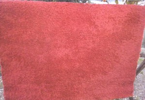 tapete carpete vermelho em pelo de algodão 1.35 x 1.90
