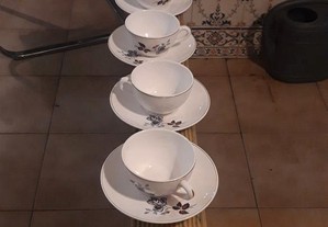 conjunto 12 chavenas de chá anos 60