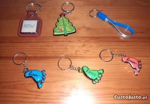 Conjunto de 6 porta-chaves de coleção