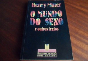 "O Mundo do Sexo e Outros Textos" de Henry Miller - Edição de 1987