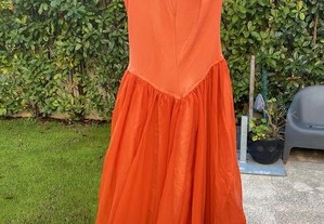 Vestido festa laranja