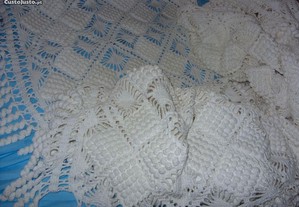 Colcha cama casal em crochet