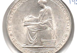 20 Escudos 1953 Renovação Financeira - soberba prata