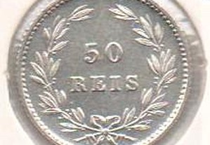 D. Luís - 50 Reis 1877 - soberba prata