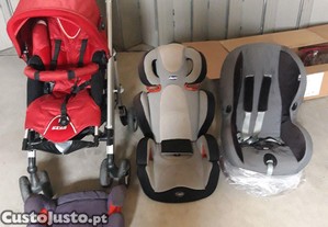 Carinho de beb, duas cadeiras auto e um assento. Posso vender em separado