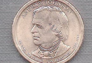 Moeda USA - Dollar 17 Presidente Andrew Johnson