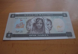Nota da Eritreia "1 Nafka" UNC