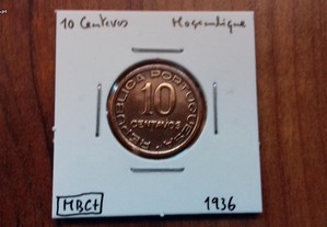 Moeda 10 Centavos 1936 Moçambique - MBC+