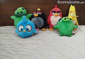 Conjunto de 6 peluches dos Angry Birds