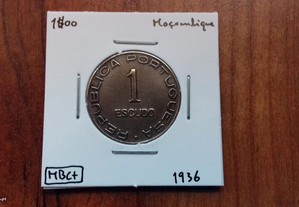 Moeda 1$00 1936 Moçambique - MBC+