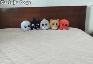 Conjunto de 5 peluches de peixes e mais...