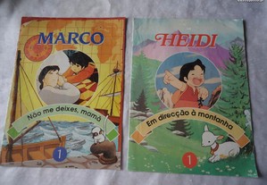 Dois fascículos da Heidi e do Marco número 1