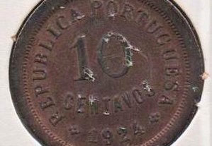 10 Centavos 1924 - bela/soberba - rara
