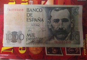 1000 pesetas numeração especial 1979 de coleção