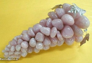 Cacho de uva de quartzo rosa 30x14cm