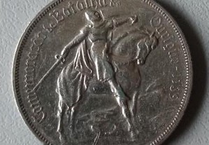 Moeda de 10 escudos de 1928 Batalha de Ourique prata