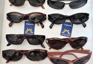 Óculos de sol de várias marcas e modelos.
