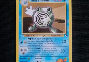 Carta card Pokémon em inglês, 53/132 Misty's Poliwhirl