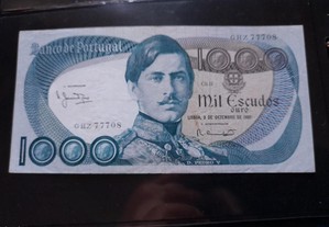 Nota 1000 escudos D.Pedro V
